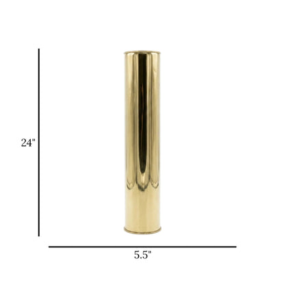 metal vase golden small 24"