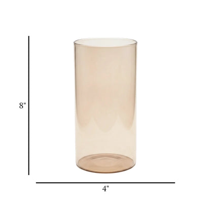 glass tube vase golden small 8''x4'' china
