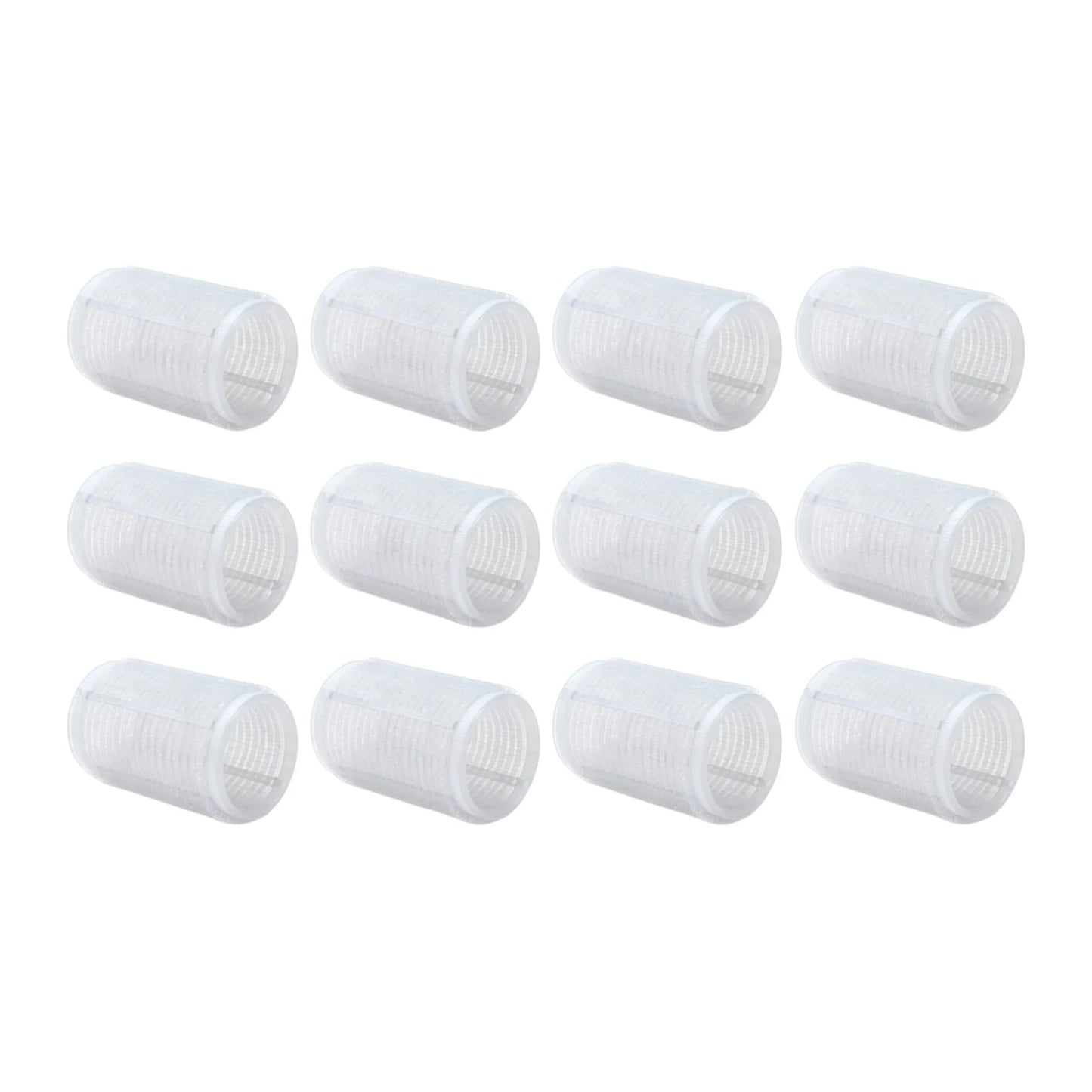 hair roller plastic white plain self grip velcro 12 pieces set china