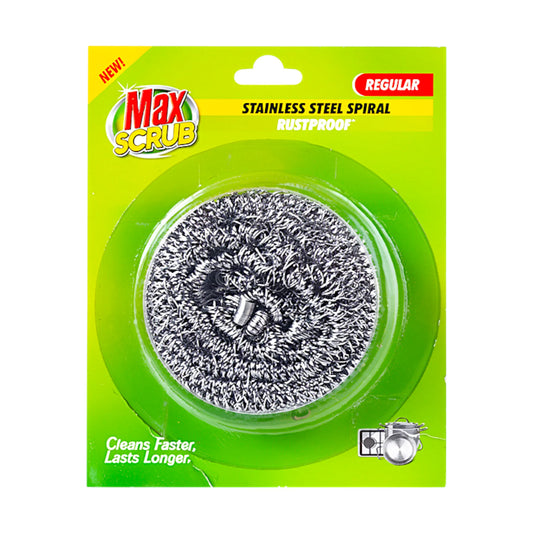 max scrub spiral stainless steel large 1pc