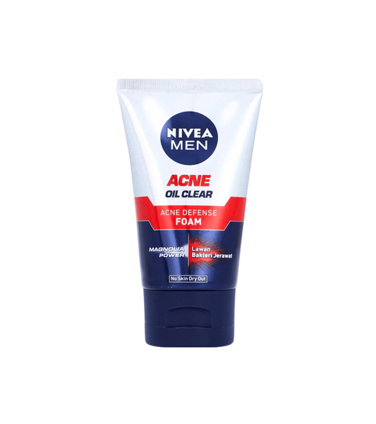 nivea face wash men acne foam 100ml indonesia